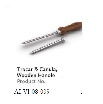 TROCAR AND CANULA, WOODEN HANDLE